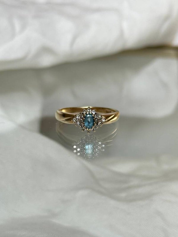 LOLITA | 9ct Topaz & Diamond Cluster ring