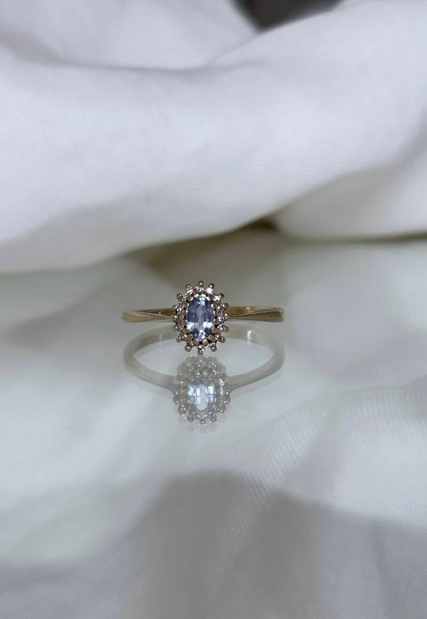 ELENA | 9ct Sapphire & Diamond Cluster ring
