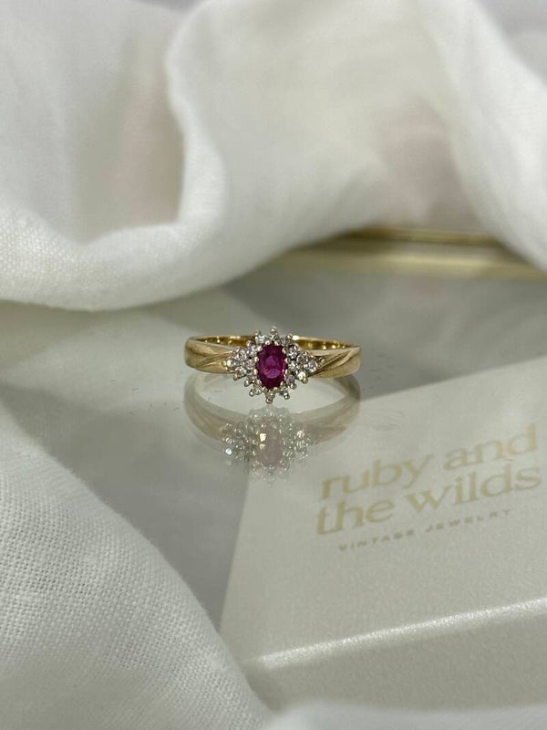 Léa | 9ct Ruby & Diamond ring