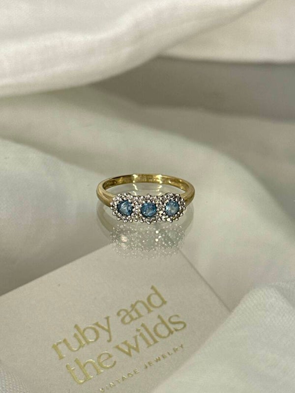 Marisol | 9ct Topaz & Diamond ring