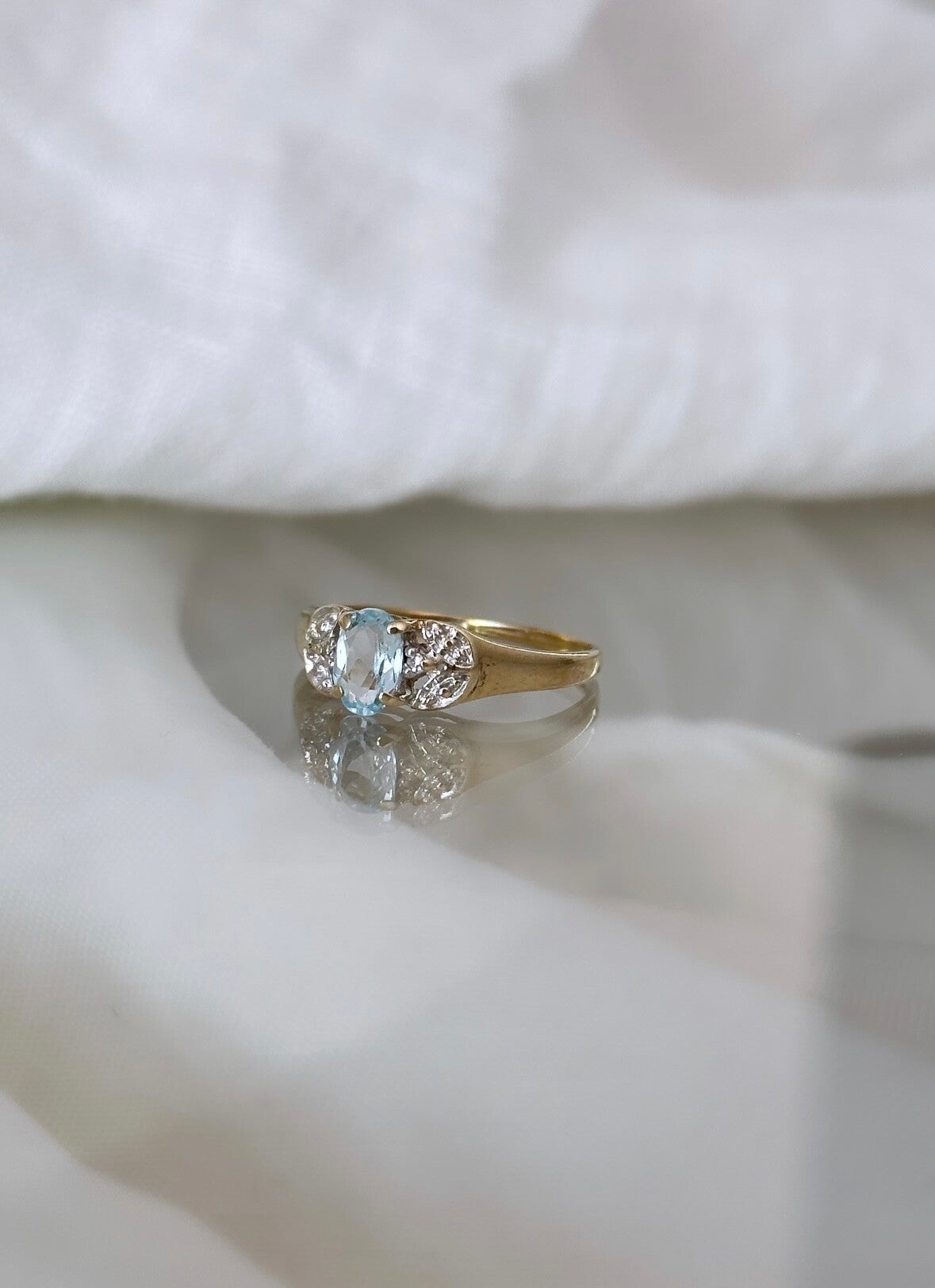 JUNE | 9ct Topaz & Diamond ring
