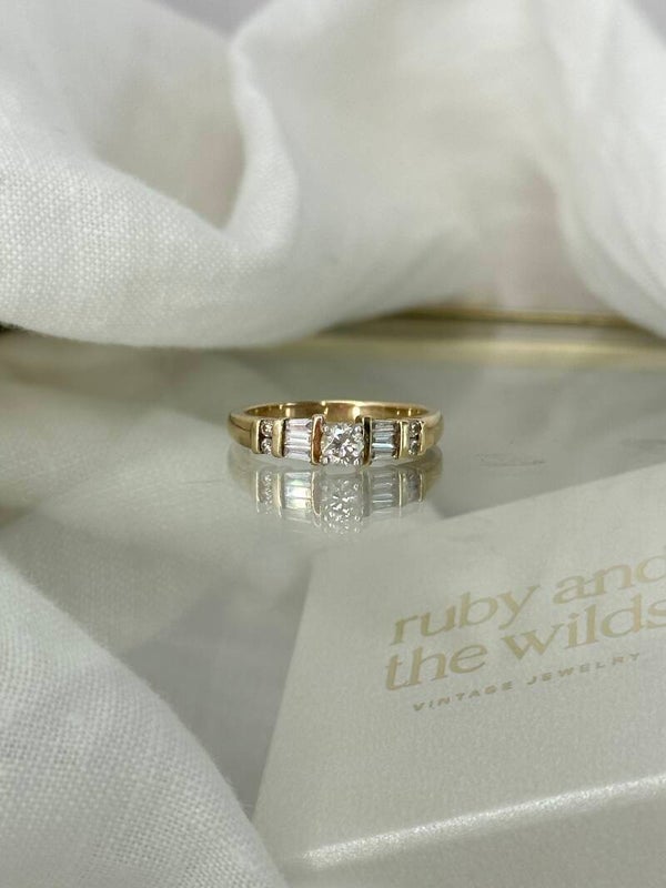 Philomene | 9ct Baguette diamond ring