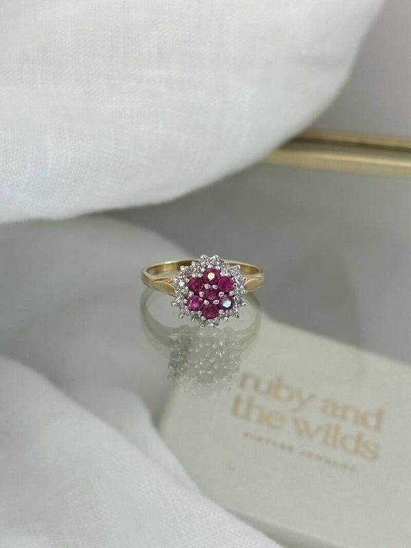 Phillis | 9ct Ruby & Diamond ring