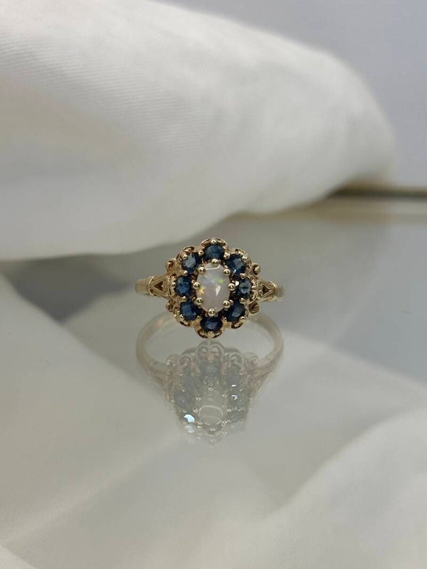 ELENOR | 9ct Opal & Sapphire ring
