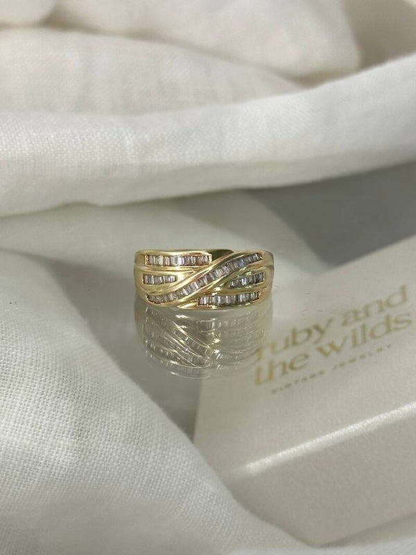 Audrey | 9ct Baguette diamond ring