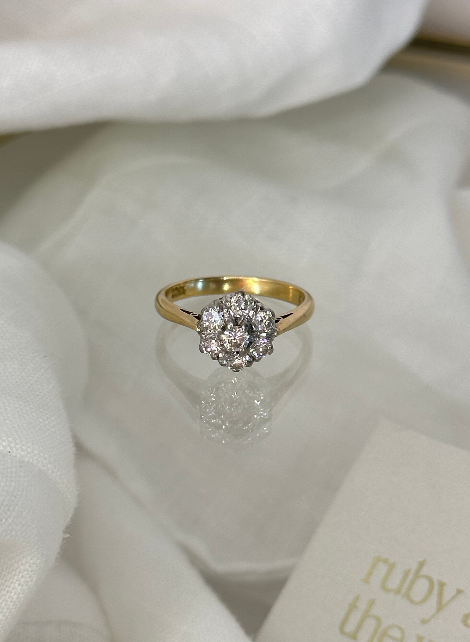Amore |  18ct Daisy Diamond Cluster ring