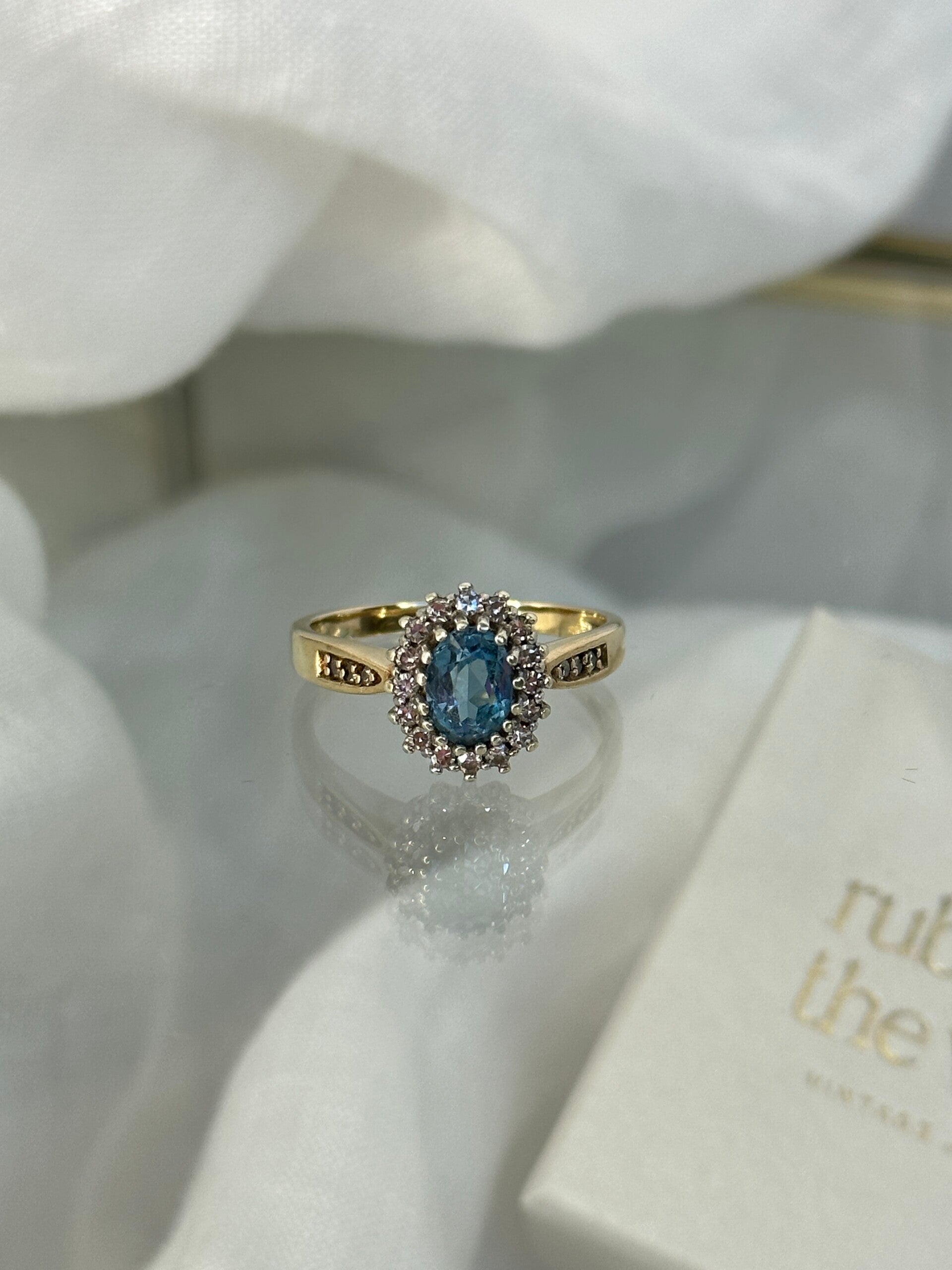 Alizée | 9ct Topaz & Diamond ring