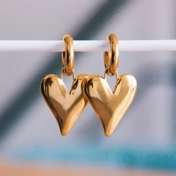 Brede creool met XL dicht hart