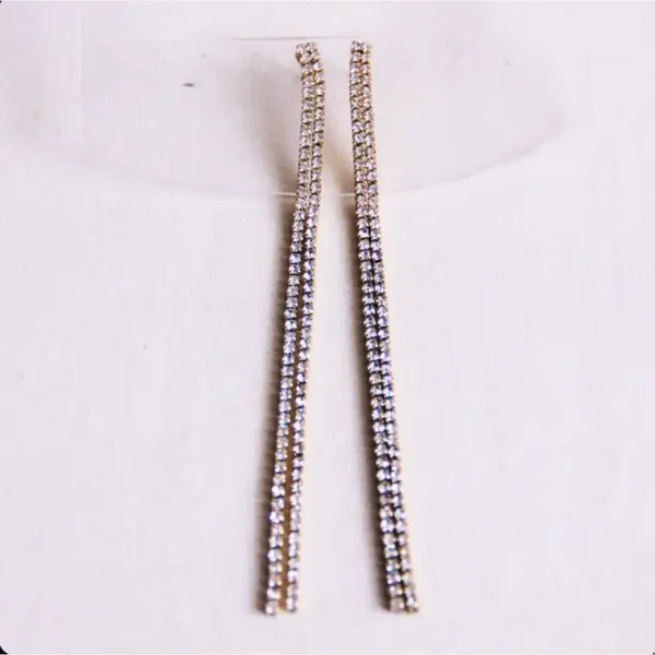 'Shine Bright' lange oorhangers - Goud