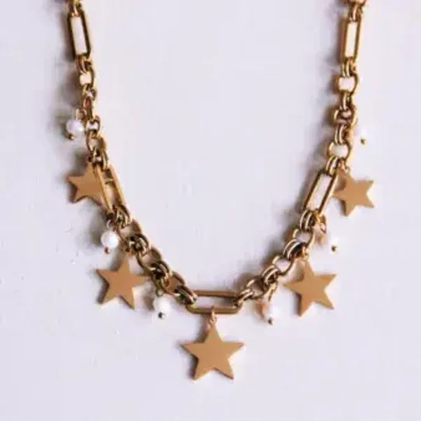 Bedelkettingen met sterren en mini pareltjes