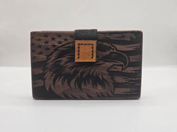 Minimalist Engraved Wood Wallet