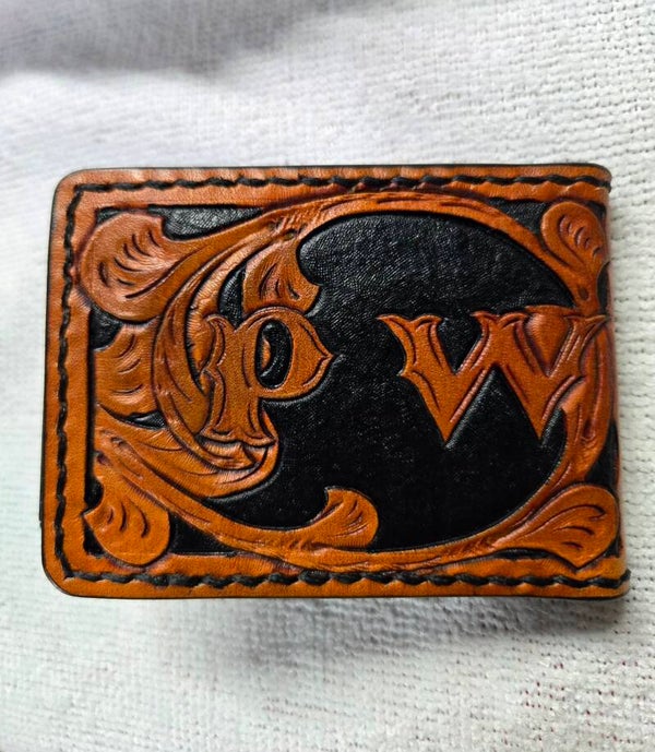 Leather Front Pocket Money Clipper Wallet
