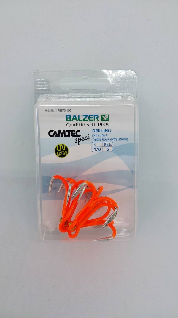 Hameçon triple Balzer Extra Strong Camtec Speci orange