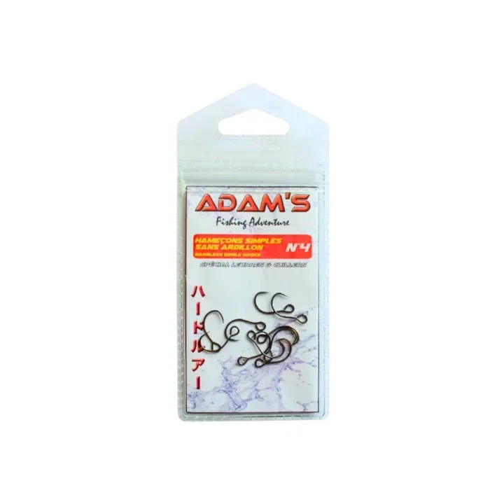 Hameçons simples sans ardillon Adam's