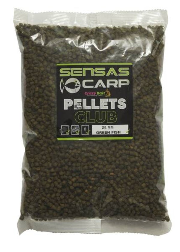 Sensas Pellets Club Vert Poisson 4mm 1KG 81444