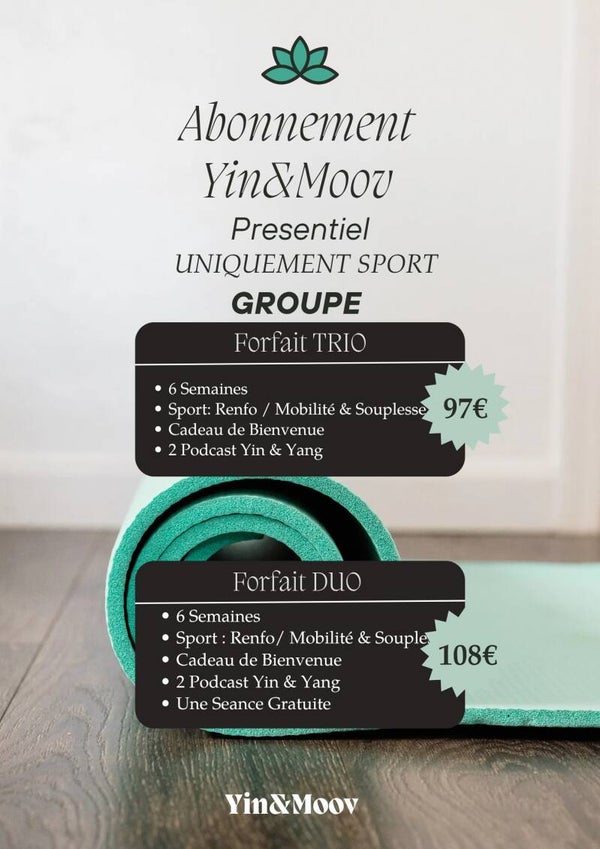 FORFAIT DUO / 6 SEMAINES