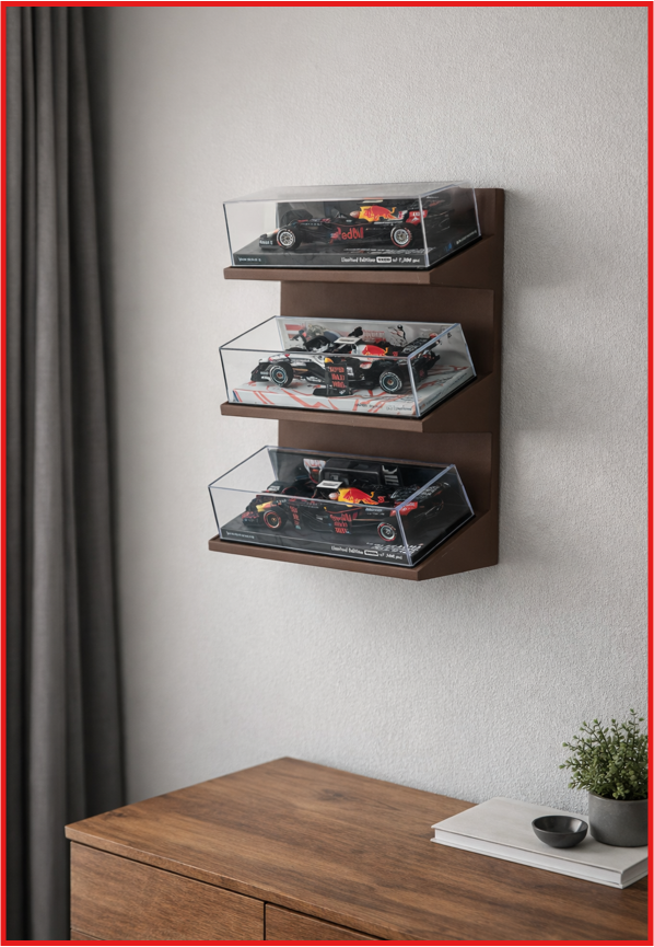 Universele 1:43 schaalmodel displaystandaard | 3 schaalmodellen