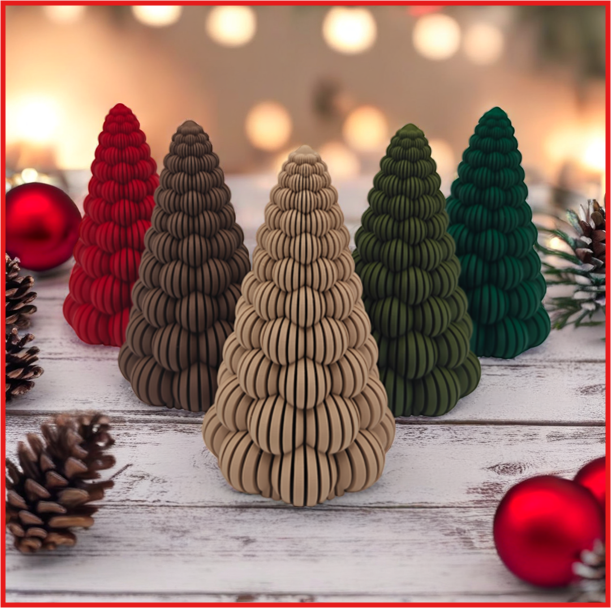 Striped Christmas tree