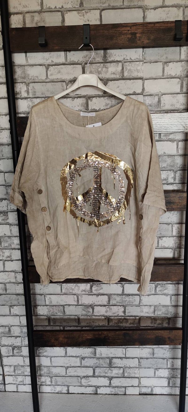 edles Leinenshirt Peace