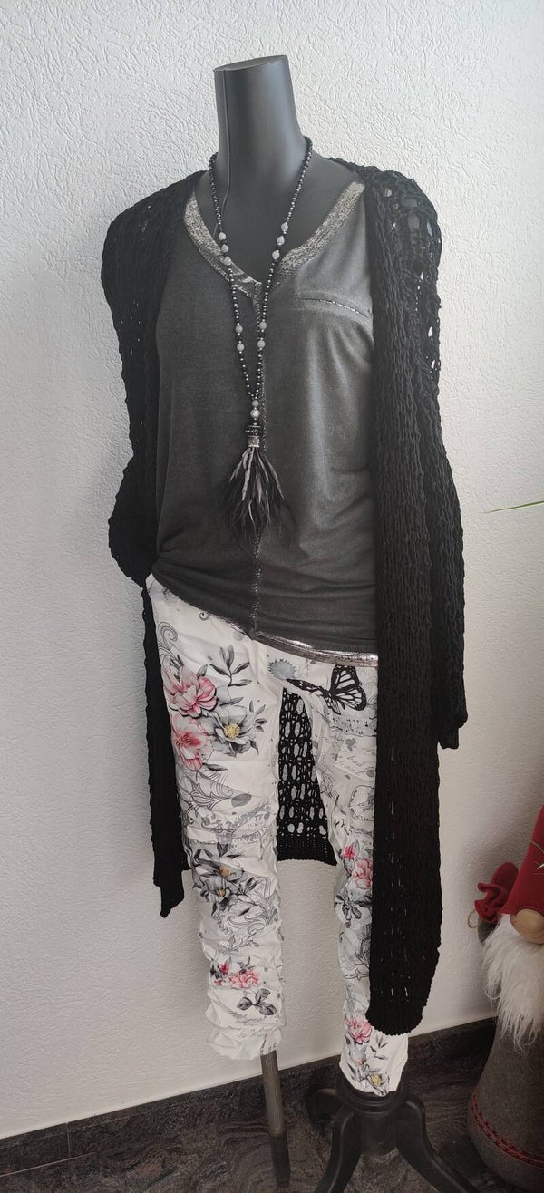 Maxi Netzstrickjacke "Nele"