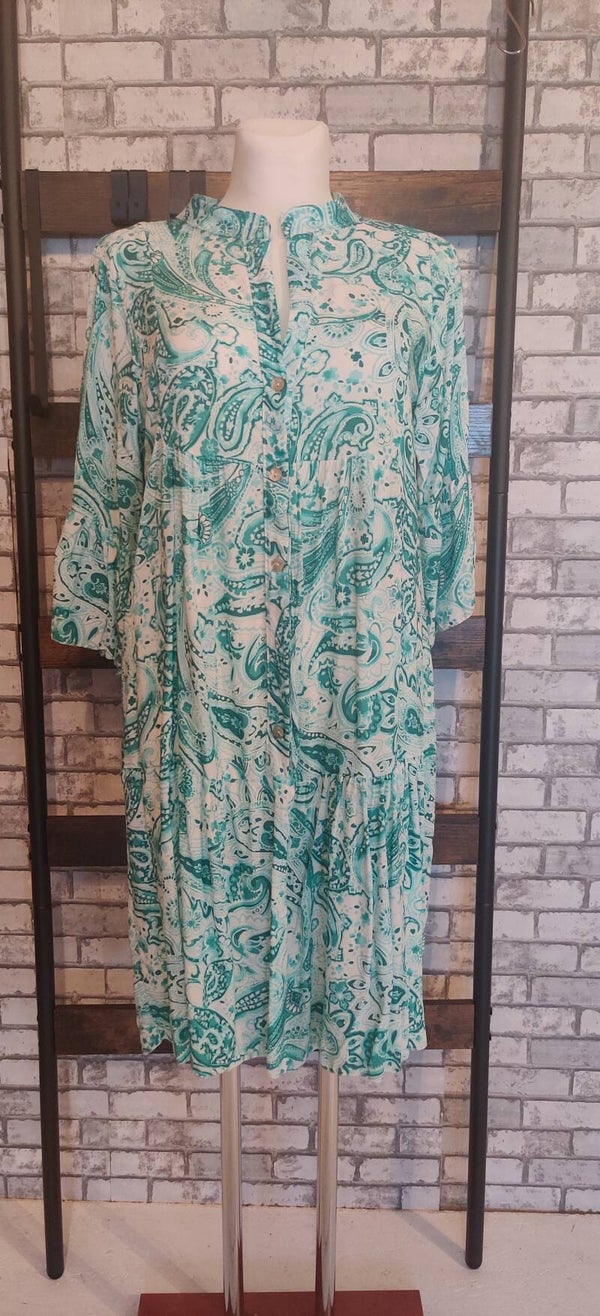romantsiches Sommerkleid Aqua
