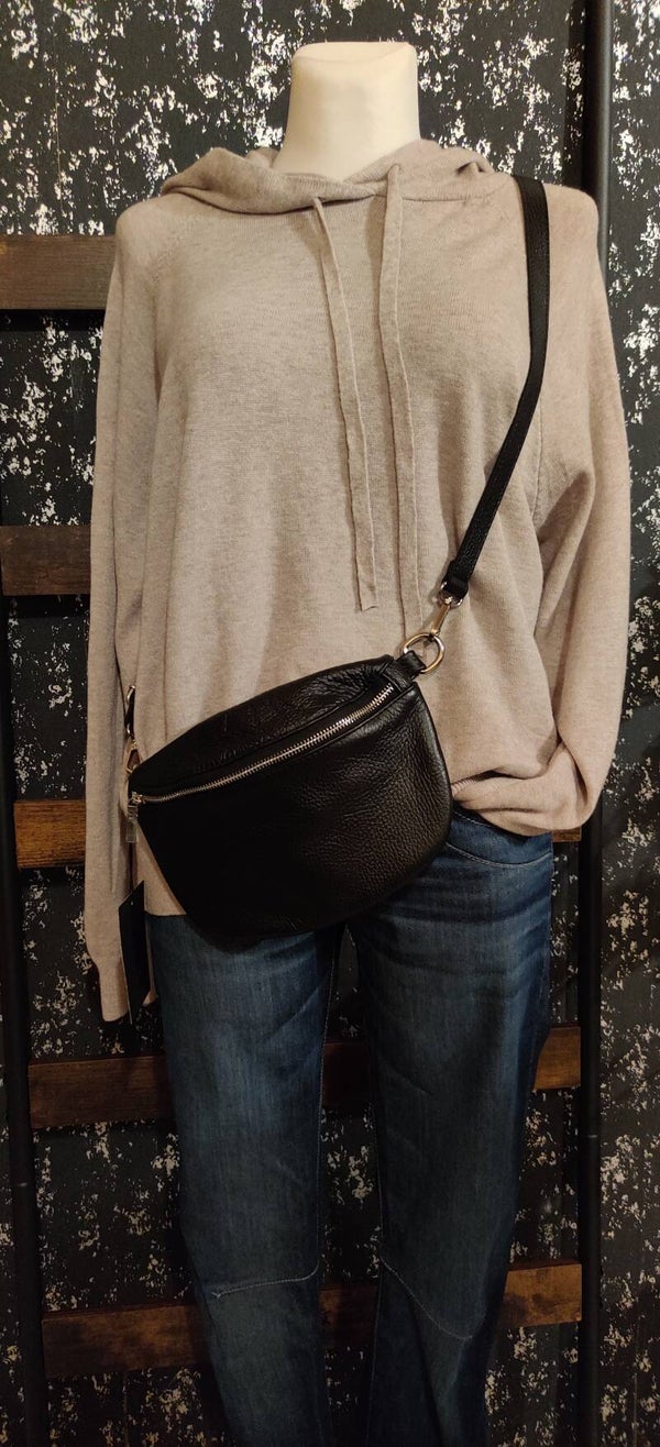 hippe Crossbodytasche aus echtem Leder