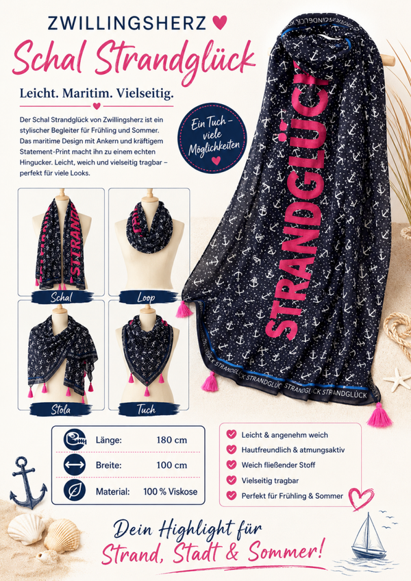 Schal "Strandglück"