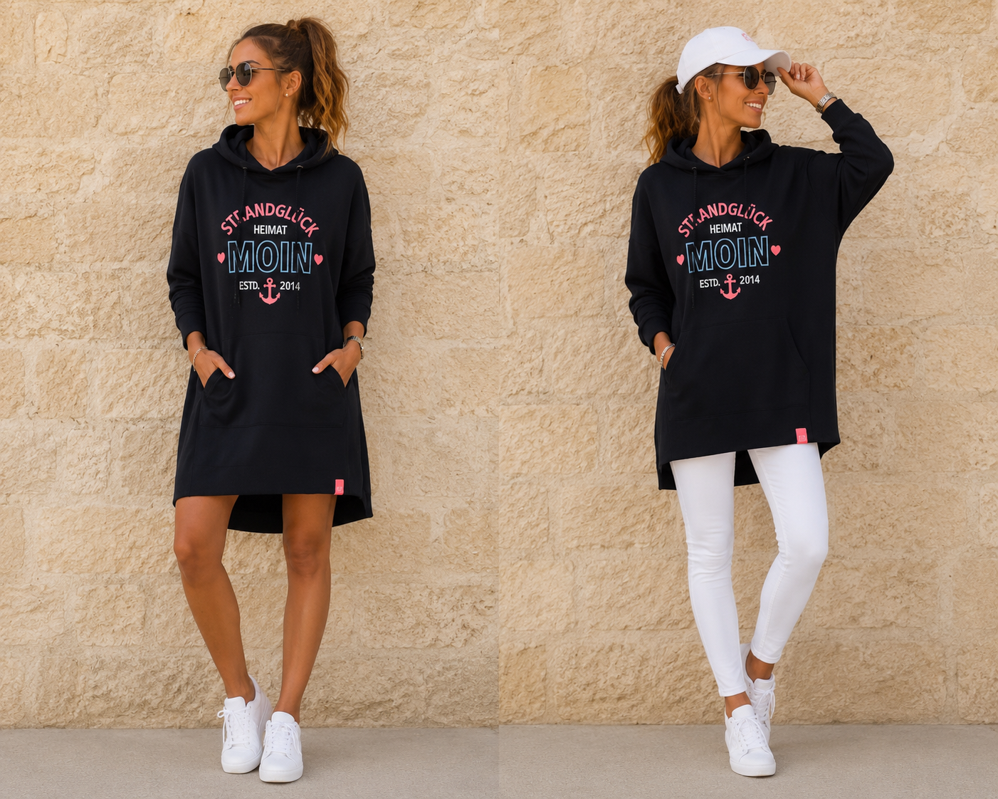 Hoodiekleid "Strandglück"