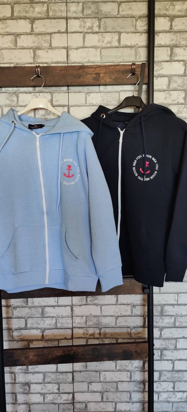 Sweatjacke Hoodie "Moin" in zwei Farben