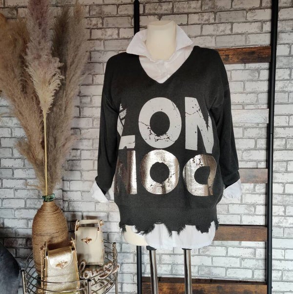 hipper Strickpulli London-Style