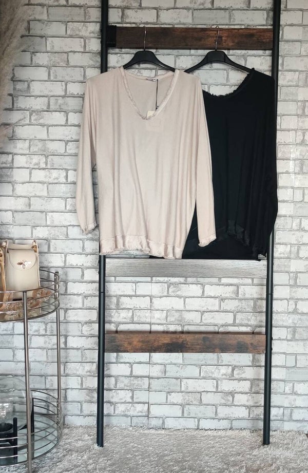Shirt mit Satinborte