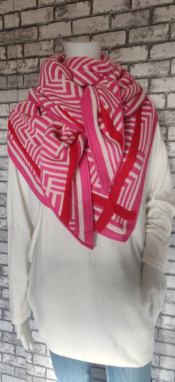 Dreieckstuch Labyrinth mit Kaschmir