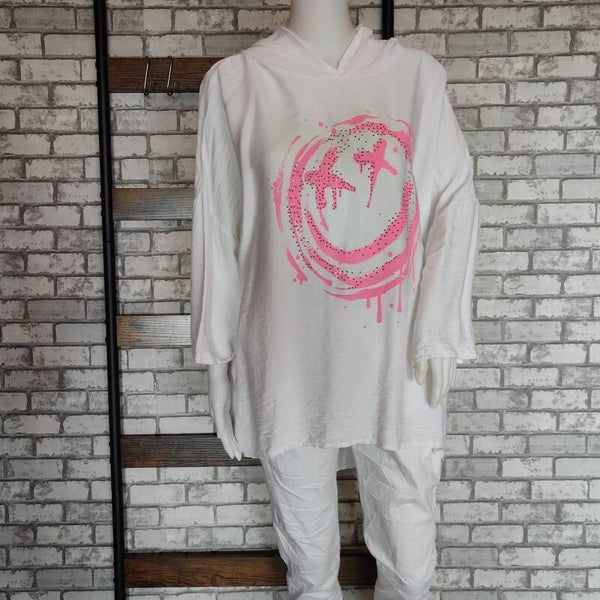 Oversize Blusenhoodie "Smiley"