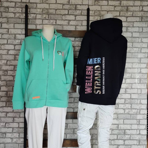 Hoodie Sweat-Jacke Wellen & Meer