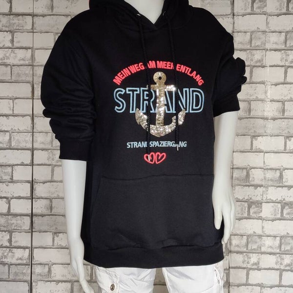 Zwillingsherz Hoodie Strandsparziergang