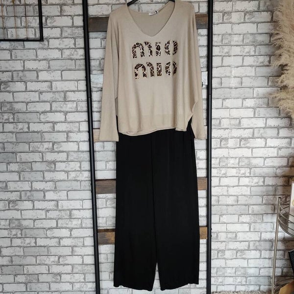 edel schimmerne Satin Marlenehose