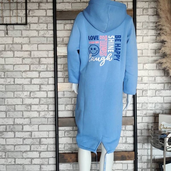 Hoodiemantel "Be happy and shine"