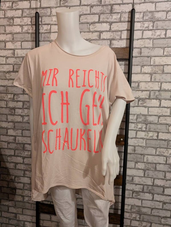 Bigshirt "Mir reichts ich geh schaukeln"