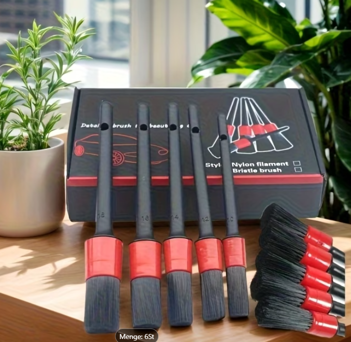 6er-Set Auto-Detailing-Bürsten