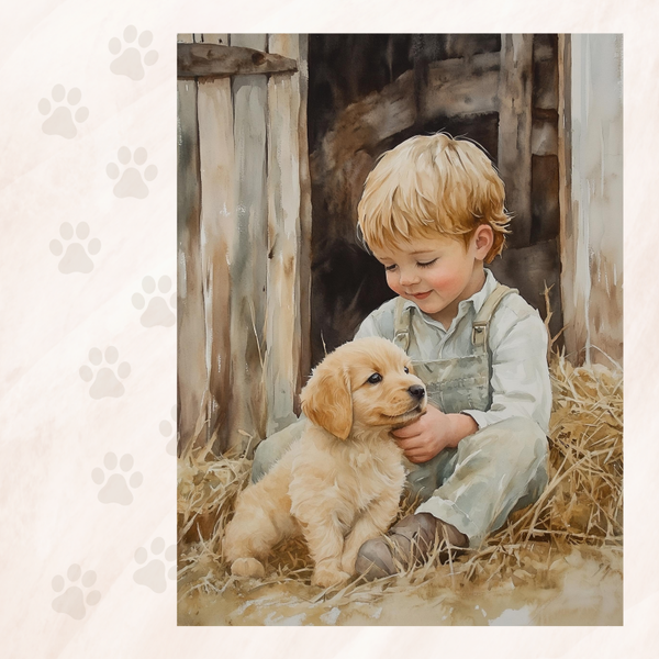 Jongetje met hondje