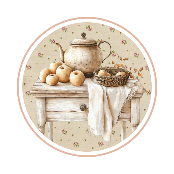 Tafeltje theepot met fruit