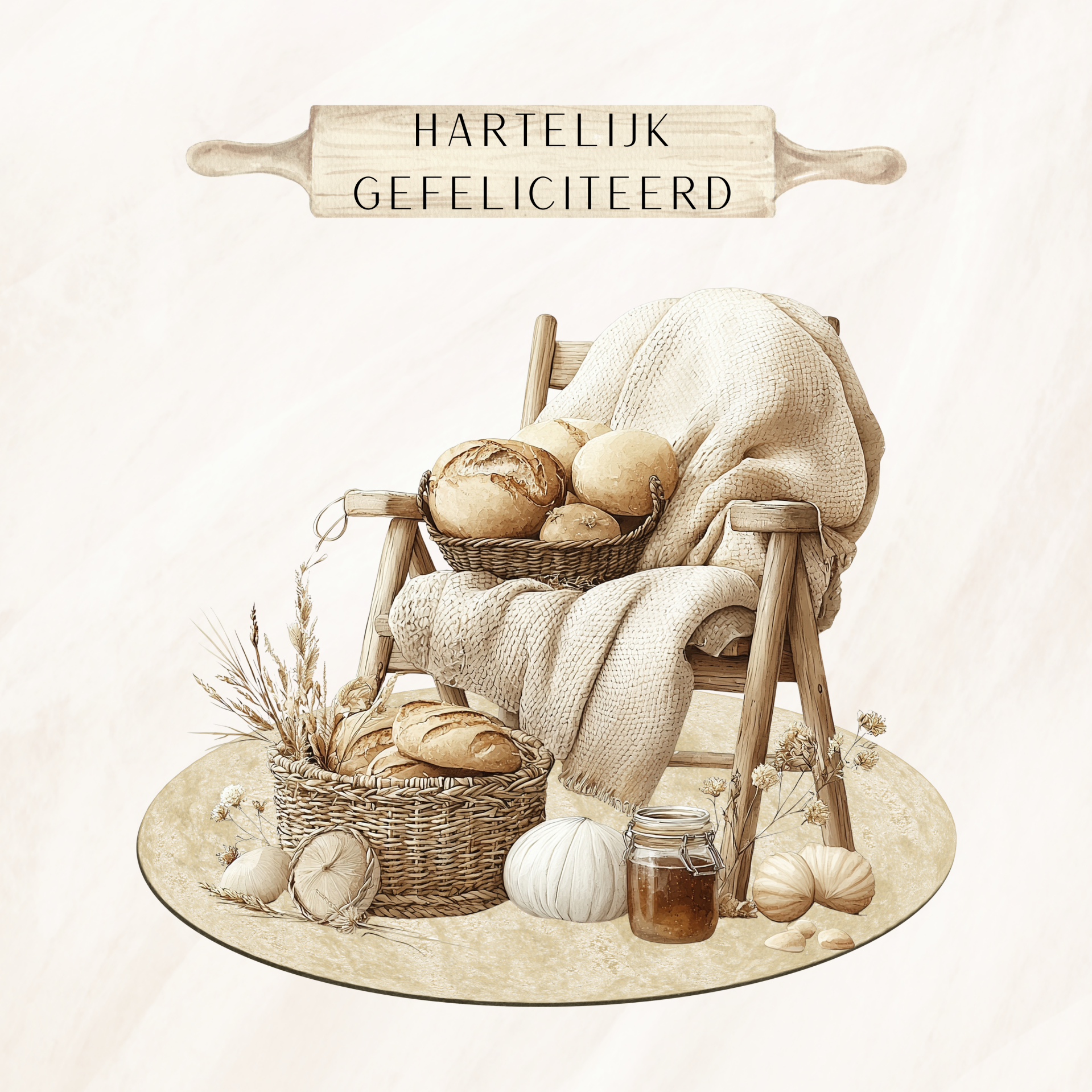 Gefeliciteerd-stoel broodmand