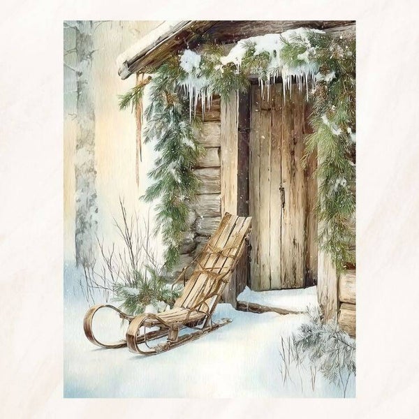 Houten slee