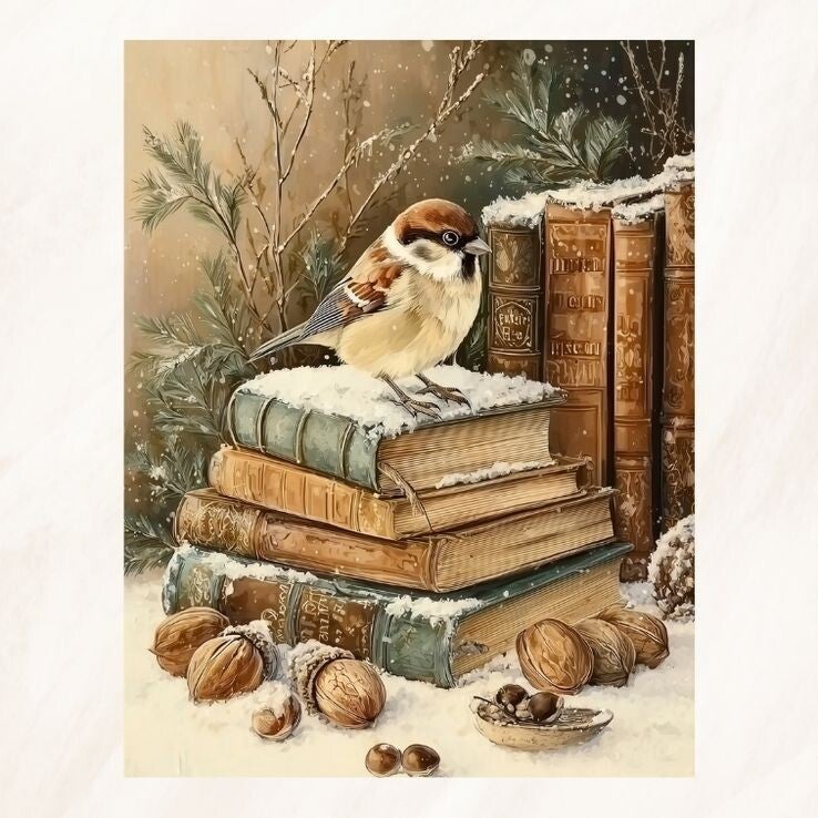 Boeken met vogeltje