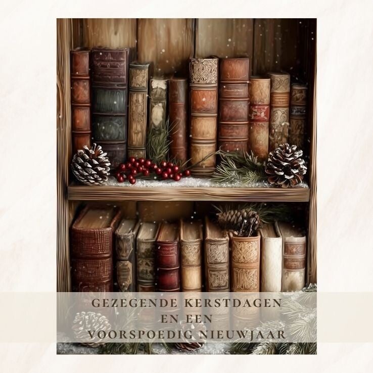 Boekenkast - gezegende kerstdagen