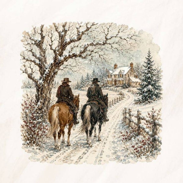 Ruiters te paard