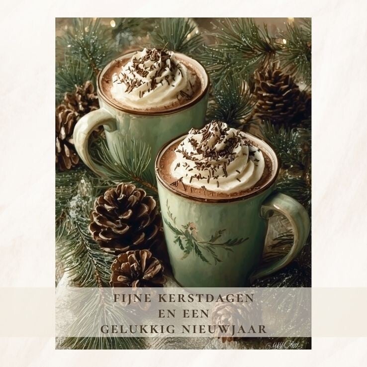 Groene mokken - fijne kerstdagen