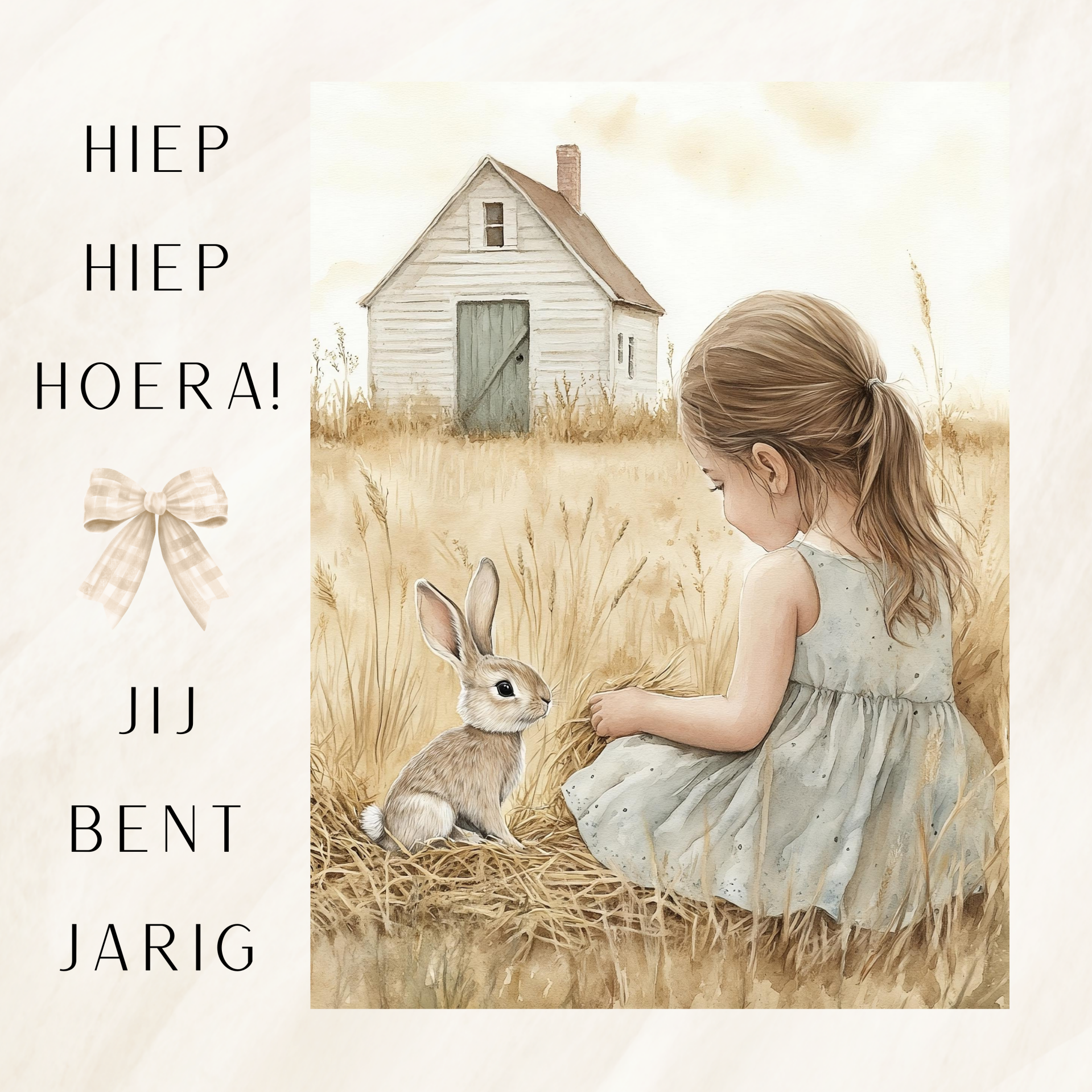 meisje- konijntje felicitatie
