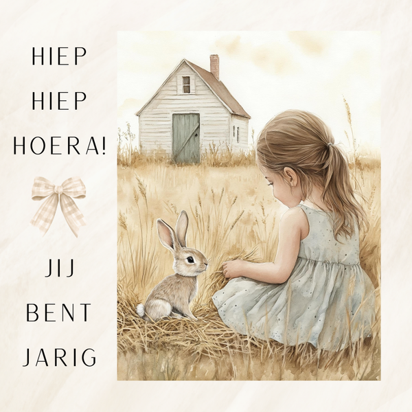 meisje- konijntje felicitatie