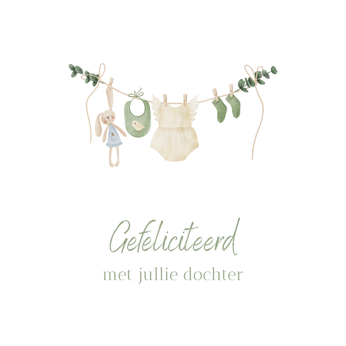 Geboorte dochter-waslijntje
